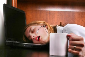 Abbotsford woman sleeping at her desk